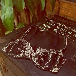 Apt 9 Sheer Black w/Pink&Tan 34DD Bra